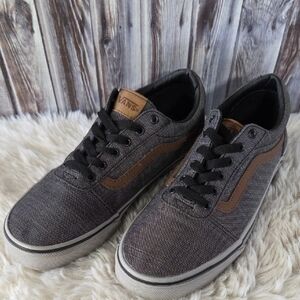 Vans Youth Charcoal and Tan Sneakers Size 5